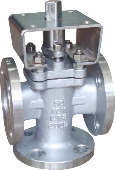 CF8M 3 Way Plug Valve